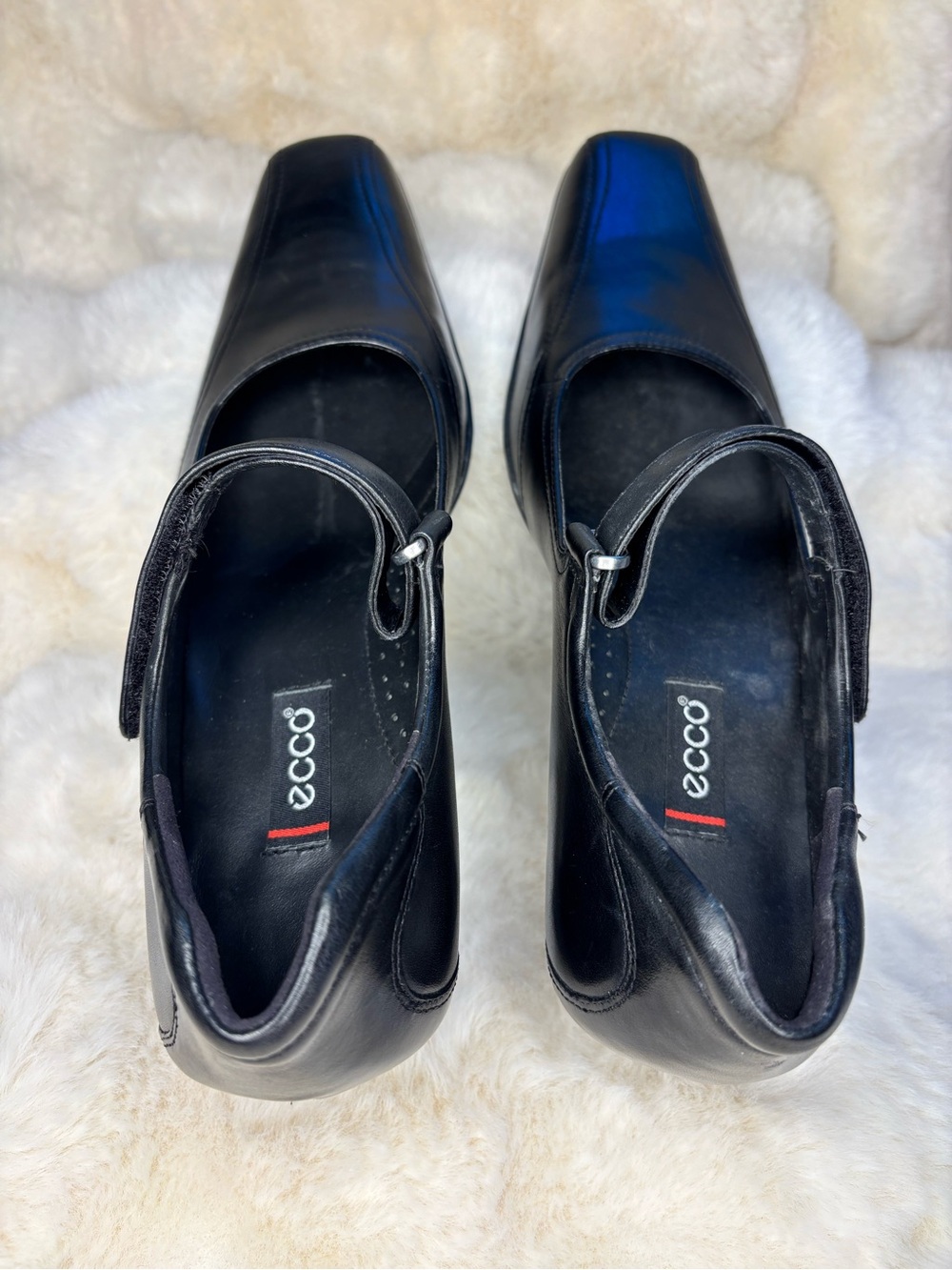 NWB ECCO London Mary Jane Women Black Leather Heels - Picture 2 of 11